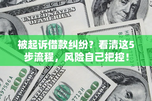 济南被起诉借款纠纷？看清这5步流程，风险自己把控！