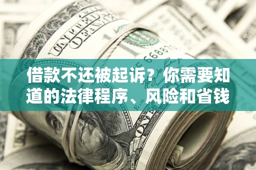济南借款不还被起诉？你需要知道的法律程序、风险和省钱技巧
