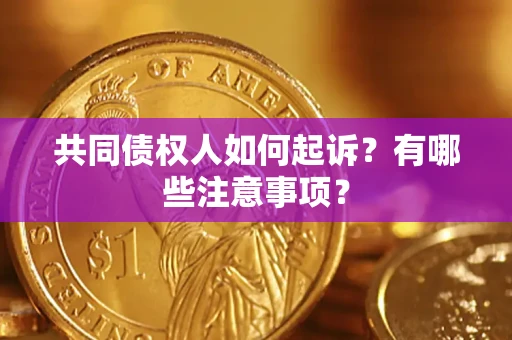 济南共同债权人如何起诉？有哪些注意事项？